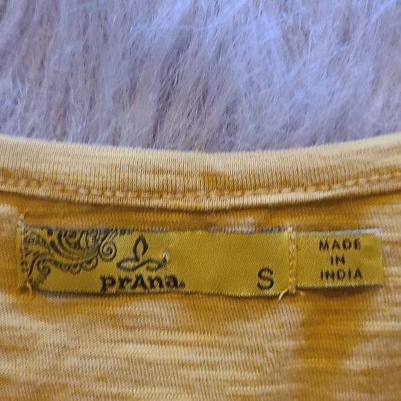 Prana Yellow Short Sleeve Top - Picture 3 of 4
